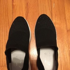 Black sneakers with heels size 6.5.